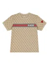 Guess Logo-pattern T-shirt In Brown