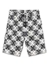 Guess Logo-print Bermuda Shorts In Blue