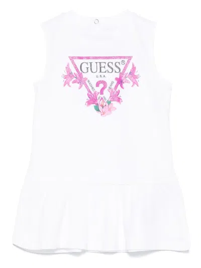 Guess Babies' Logo-print Dress In White