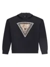 Guess Logo-print Hoodie In Black