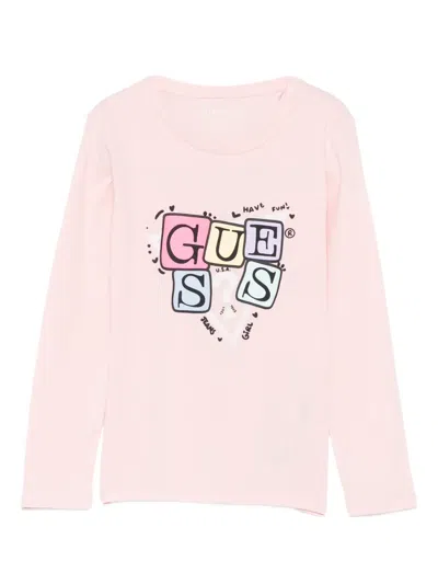 Guess Logo-print Long-sleeve Top In Multi