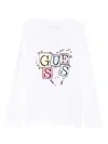 Guess Logo-print Long-sleeve Top In White