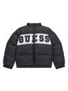 Guess Logo-print Padded Jacket In Black