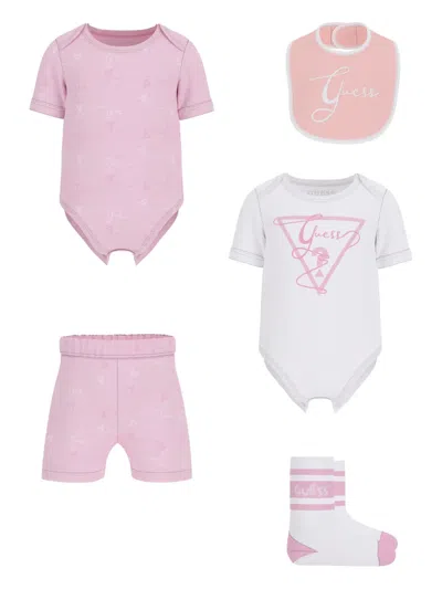 Guess Logo-print Shorts Set (set Of Three)