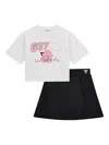 Guess Logo-print Skirt (set Of Two) In Burgundy