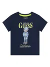 Guess Boys Bear T-shirt In Blue
