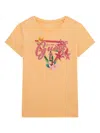 Guess Logo-print T-shirt In Orange