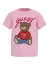 Guess Girls Teddy Bear T-shirt In Pink
