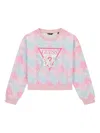 Guess Logo-print Tie-dye Sweatshirt In Pink