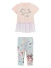 Guess Logo-print Trousers (set Of Two) In Pink