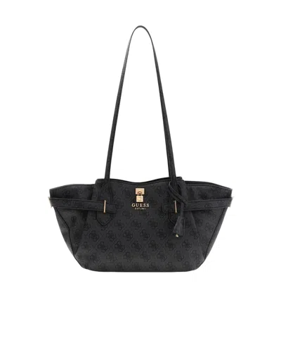 Guess Logo Shoulder Bag In Black