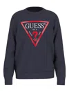 Guess Logo Sweatshirt In Blue