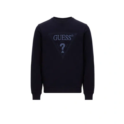 Guess Logo Sweatshirt In Blue