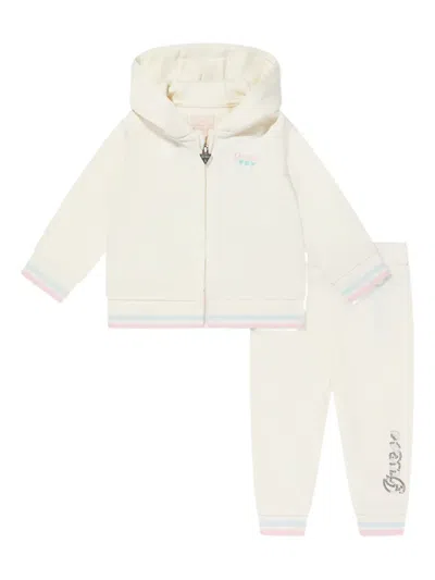 Guess Kids' Logo Tracksuit In White