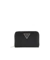 Guess Medium Laural Black Zip Around Wallet In Black