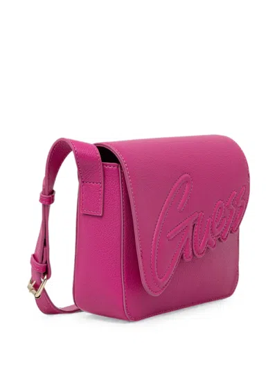 Guess Kids' Logo-detail Shoulder Bag In Pink