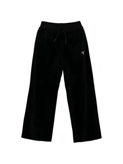 Guess Kids' 로고 디테일 팬츠 In Black