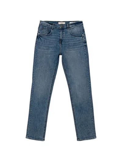 Guess Kids' Logo-patch Denim Jeans In Blue