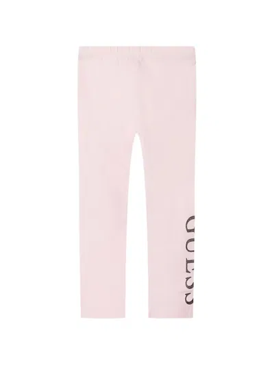 Guess Kids' Logo-print Leggings In Pink