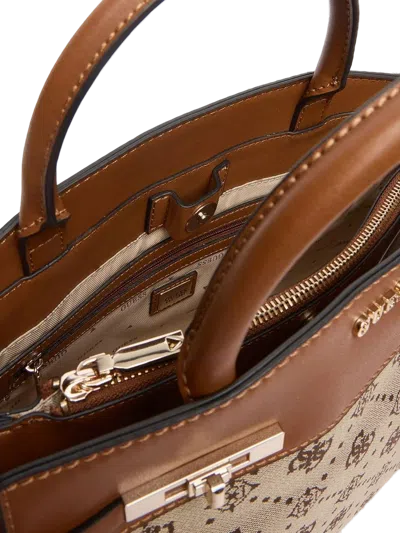 Guess Logo-print Polyester Tote Bag In Beige