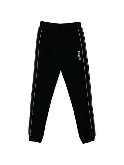 Guess Kids' 로고 프린트 팬츠 In Black