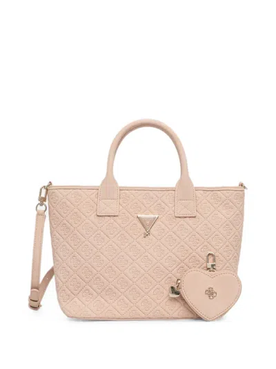 Guess Kids' Logo-quilted Tote Bag In Pink