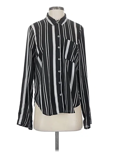 Pre-owned Guess Long Sleeve Blouse In Black
