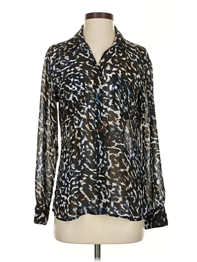 Pre-owned Guess Long Sleeve Blouse In Black