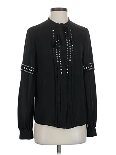 Pre-owned Guess Long Sleeve Blouse In Black