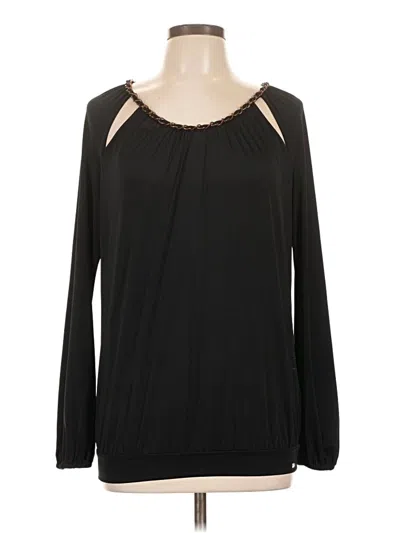 Pre-owned Guess Long Sleeve Blouse In Black