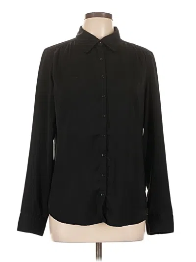 Pre-owned Guess Long Sleeve Blouse In Black