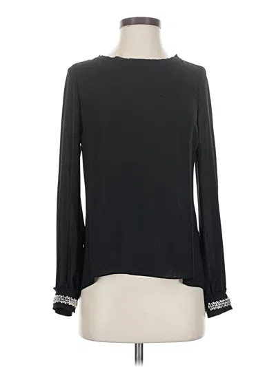 Pre-owned Guess Long Sleeve Blouse In Black