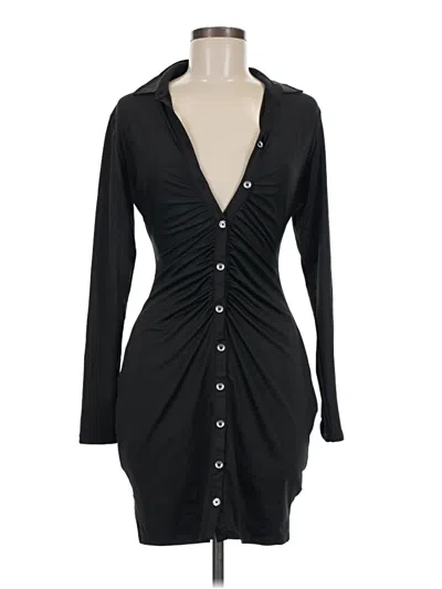 Pre-owned Guess Long Sleeve Blouse In Black