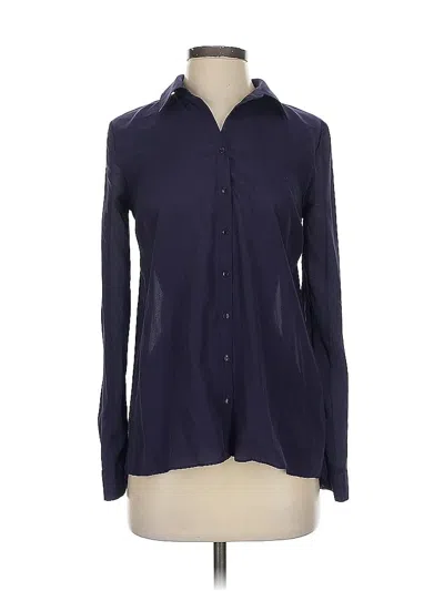 Pre-owned Guess Long Sleeve Blouse In Blue