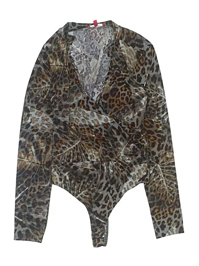 Pre-owned Guess Long Sleeve Blouse In Gray