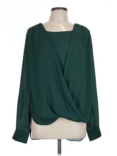 Pre-owned Guess Long Sleeve Blouse In Green