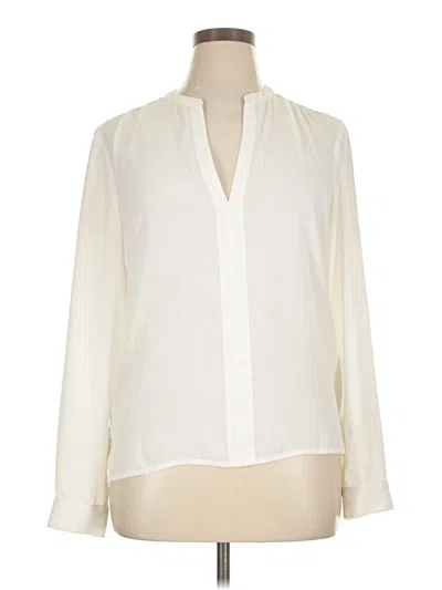 Pre-owned Guess Long Sleeve Blouse In Ivory