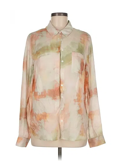 Pre-owned Guess Long Sleeve Blouse In Orange