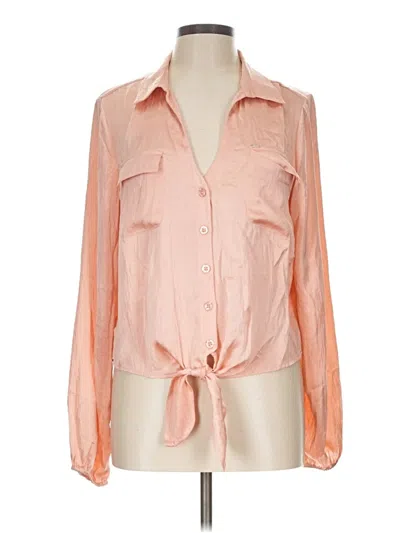 Pre-owned Guess Long Sleeve Blouse In Orange