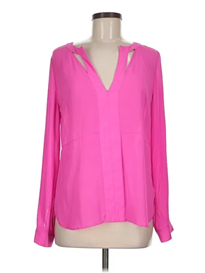 Pre-owned Guess Long Sleeve Blouse In Pink