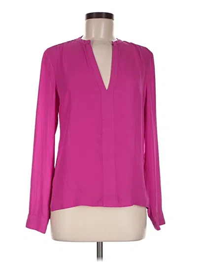 Pre-owned Guess Long Sleeve Blouse In Pink
