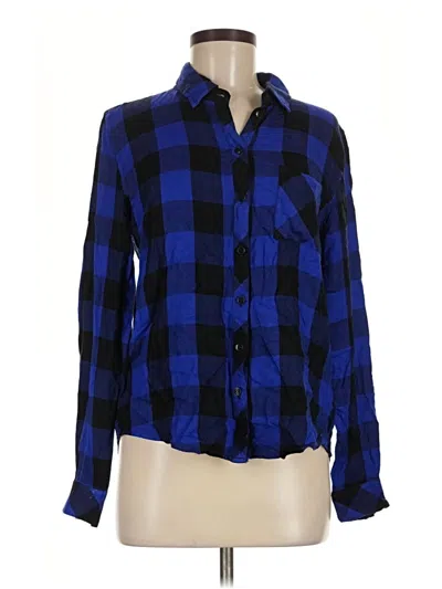 Pre-owned Guess Long Sleeve Button Down Shirt In Blue