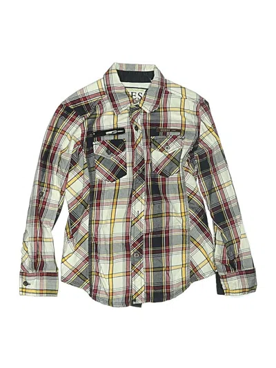 Pre-owned Guess Kids' Long Sleeve Button Down Shirt In Yellow