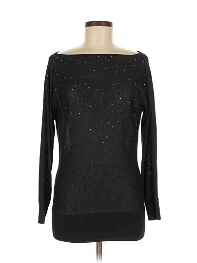 Pre-owned Guess Long Sleeve Top Black Boatneck Tops