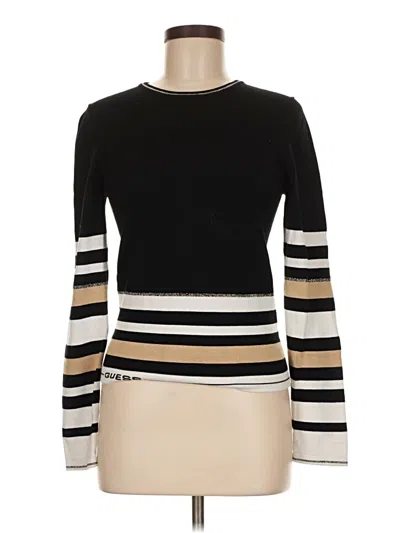 Pre-owned Guess Long Sleeve Top Black Turtleneck Tops
