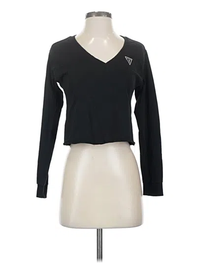 Pre-owned Guess Long Sleeve T-shirt In Black