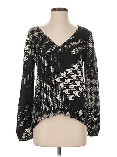 Pre-owned Guess Long Sleeve T-shirt In Black