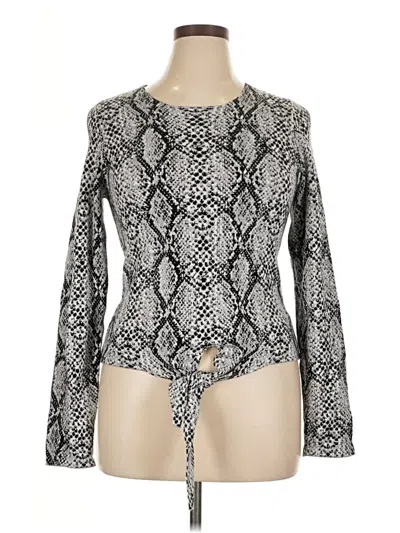 Pre-owned Guess Long Sleeve T-shirt In Silver