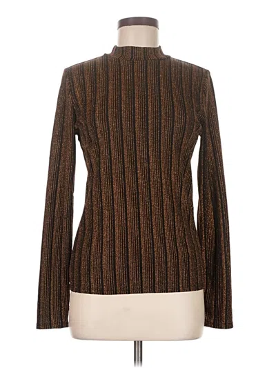 Pre-owned Guess Long Sleeve Turtleneck In Brown
