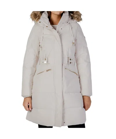 Guess Long-sleeved Down Jacket In Gray